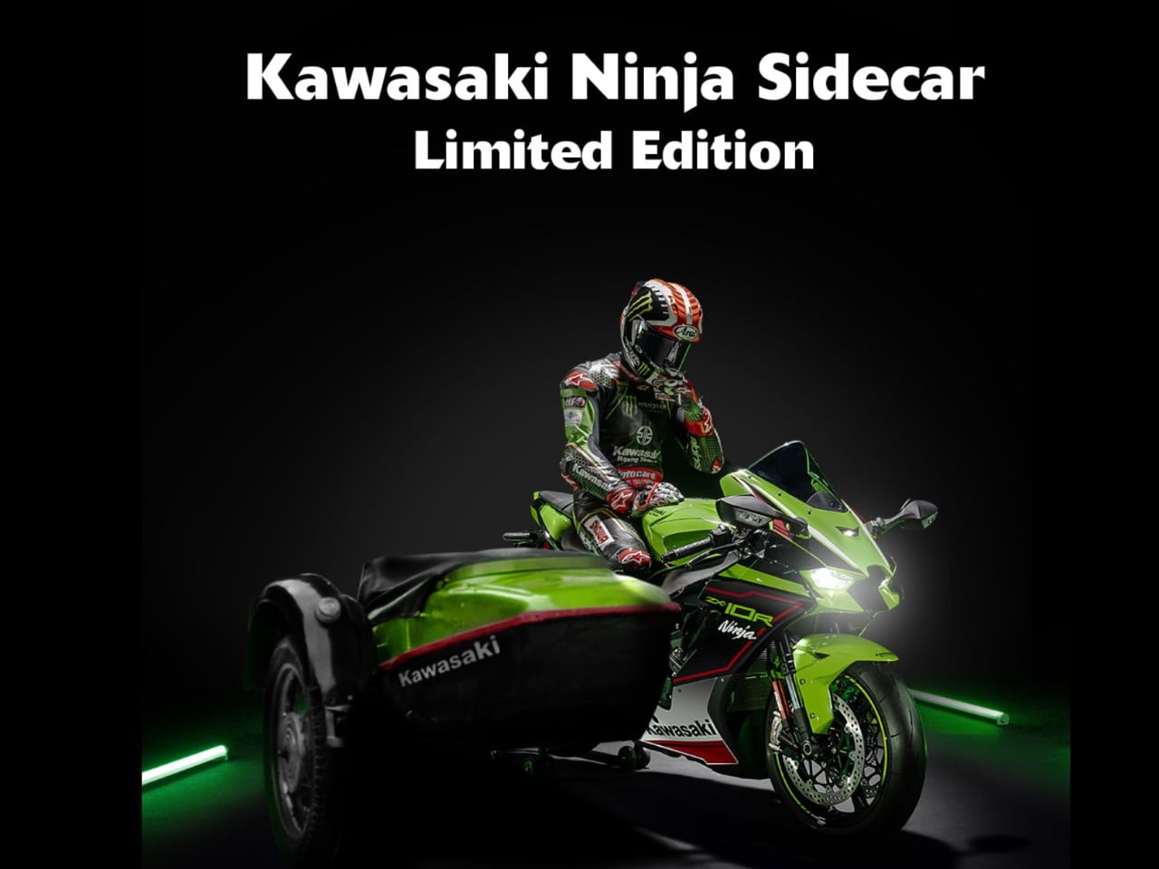La Kawasaki Ninja diventa sidecar. Ma è solo un pesce d'aprile
